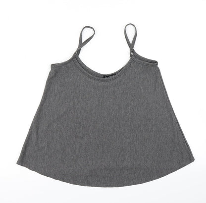 Boohoo Womens Grey   Camisole T-Shirt Size 8