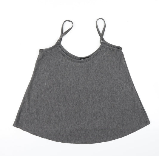 Boohoo Womens Grey   Camisole T-Shirt Size 8