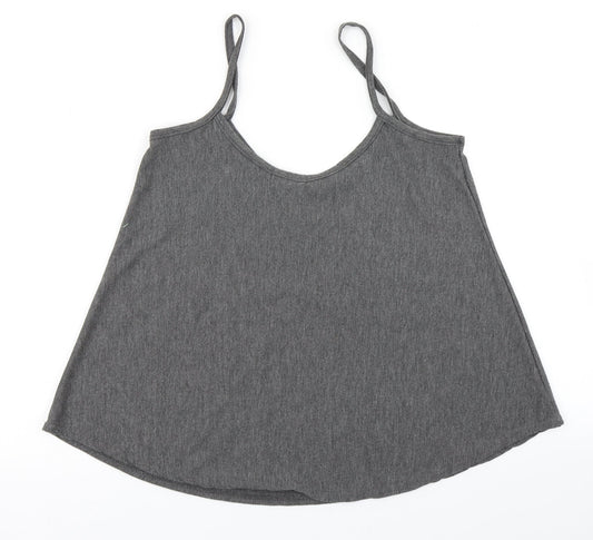 Boohoo Womens Grey   Camisole T-Shirt Size 8