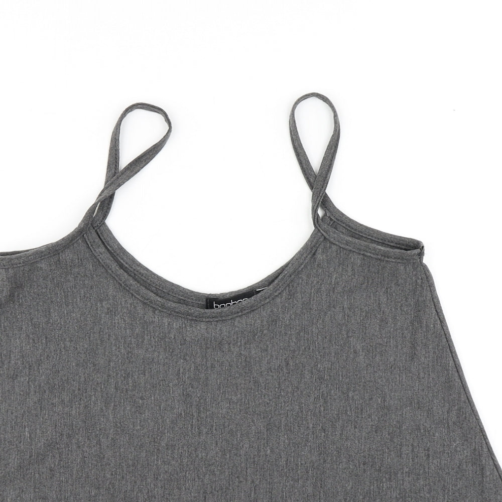 Boohoo Womens Grey   Camisole T-Shirt Size 8
