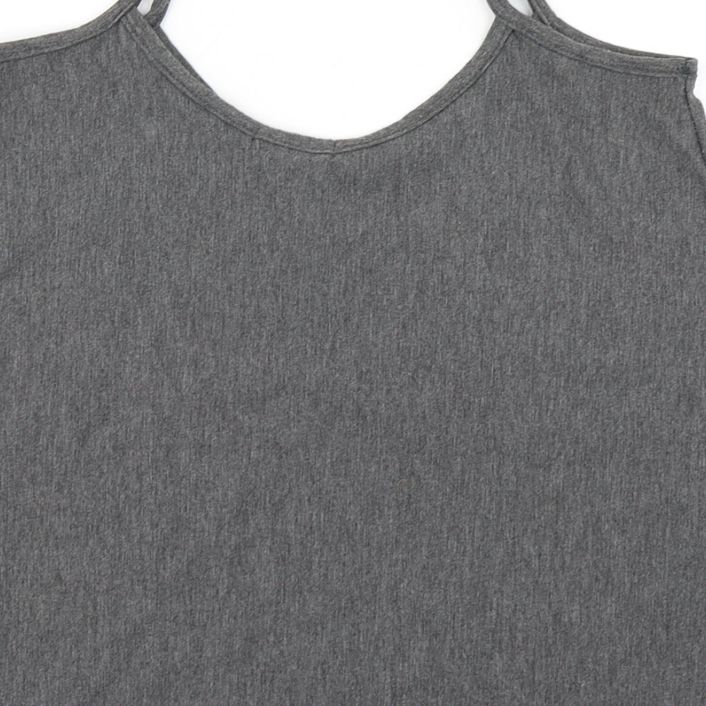 Boohoo Womens Grey   Camisole T-Shirt Size 8