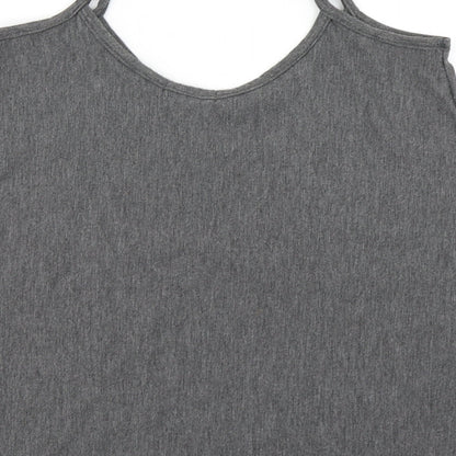 Boohoo Womens Grey   Camisole T-Shirt Size 8
