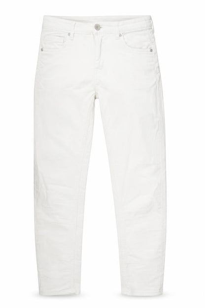 Front view of The Rockn Rev women’s white denim skinny jeans, size UK 10, 28-inch leg