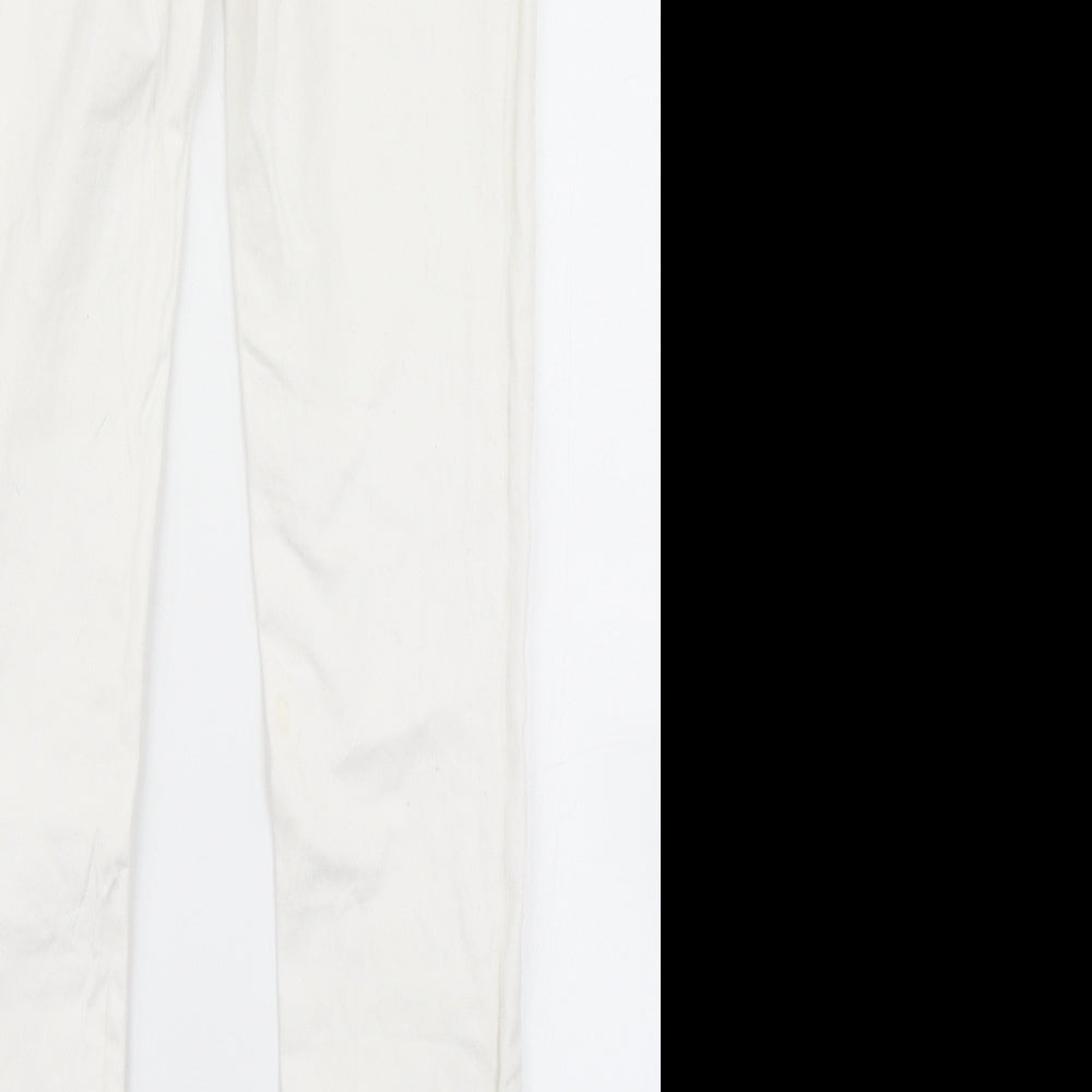 Womens UK Size 10 The Rockn Rev Regular Fit Skinny White Jeans