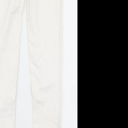 Womens UK Size 10 The Rockn Rev Regular Fit Skinny White Jeans