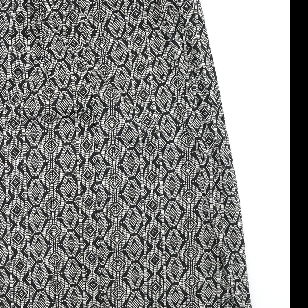 Atmosphere Womens Black Geometric  A-Line  Size 8