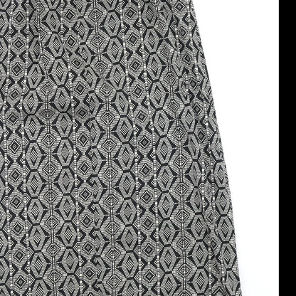 Atmosphere Womens Black Geometric  A-Line  Size 8
