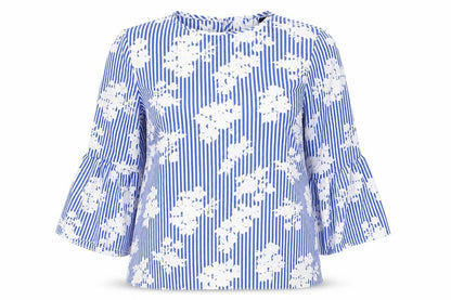 Womens UK Size 12 Atmosphere Blue Basic Blouse