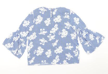 Womens UK Size 12 Atmosphere Blue Basic Blouse