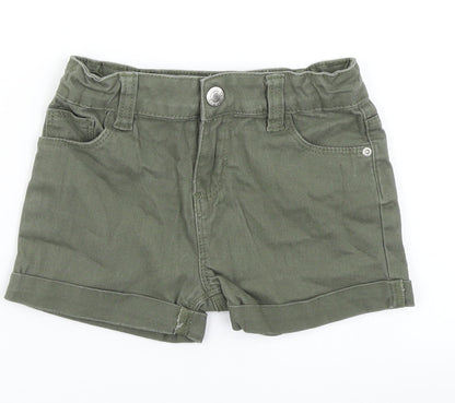 Denim Co Girls Green  Denim Cargo Shorts Size 3-4 Years