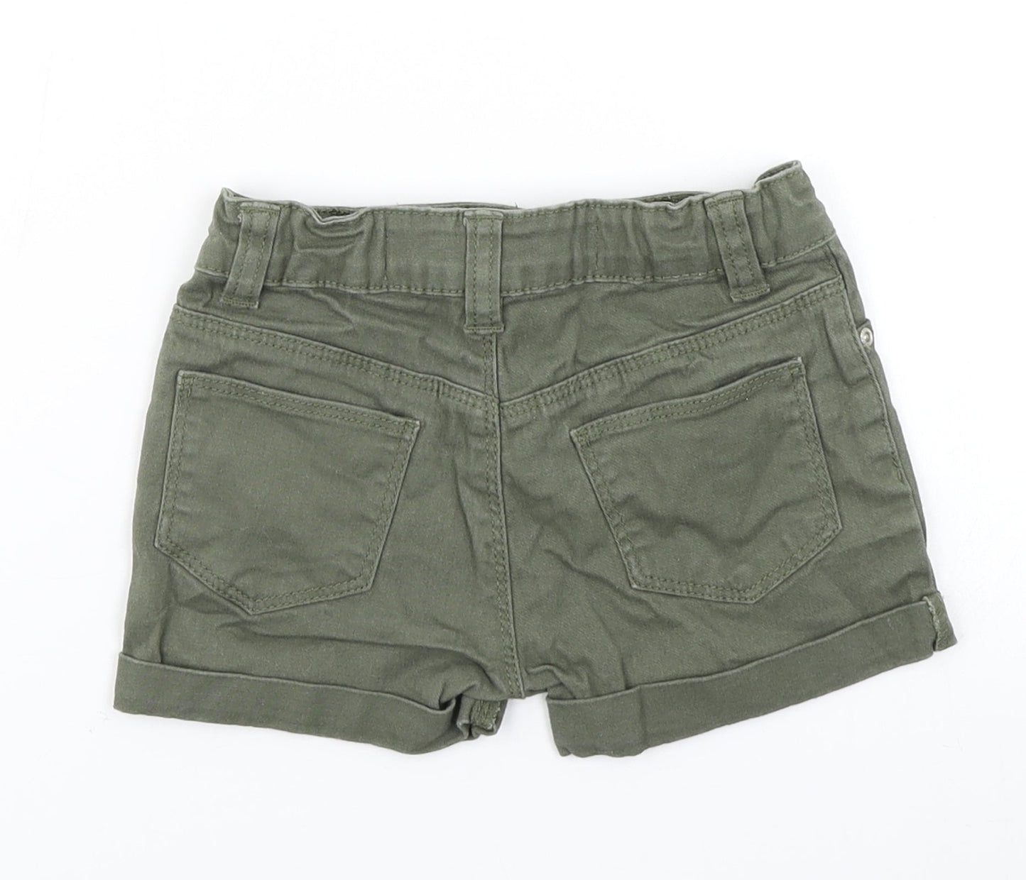 Denim Co Girls Green  Denim Cargo Shorts Size 3-4 Years