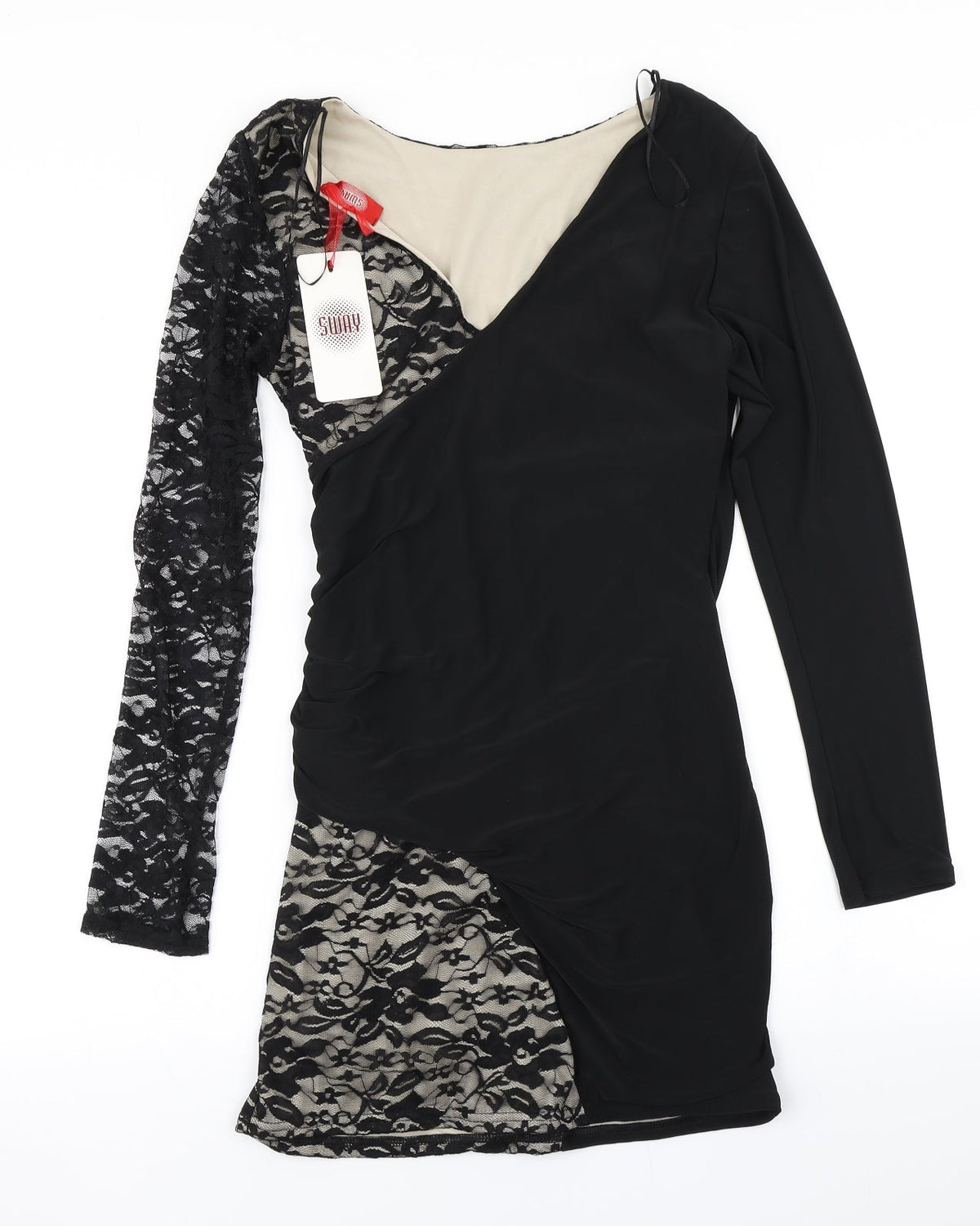 Back view of Sway women’s black bodycon, size L