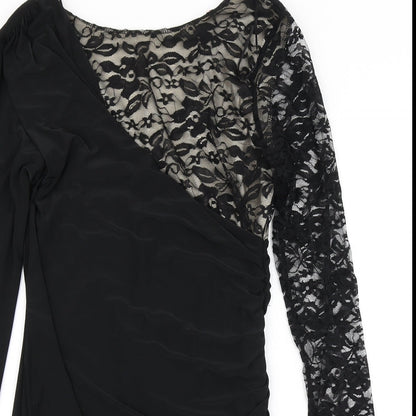 Close-up detail of Sway women’s black bodycon, size L