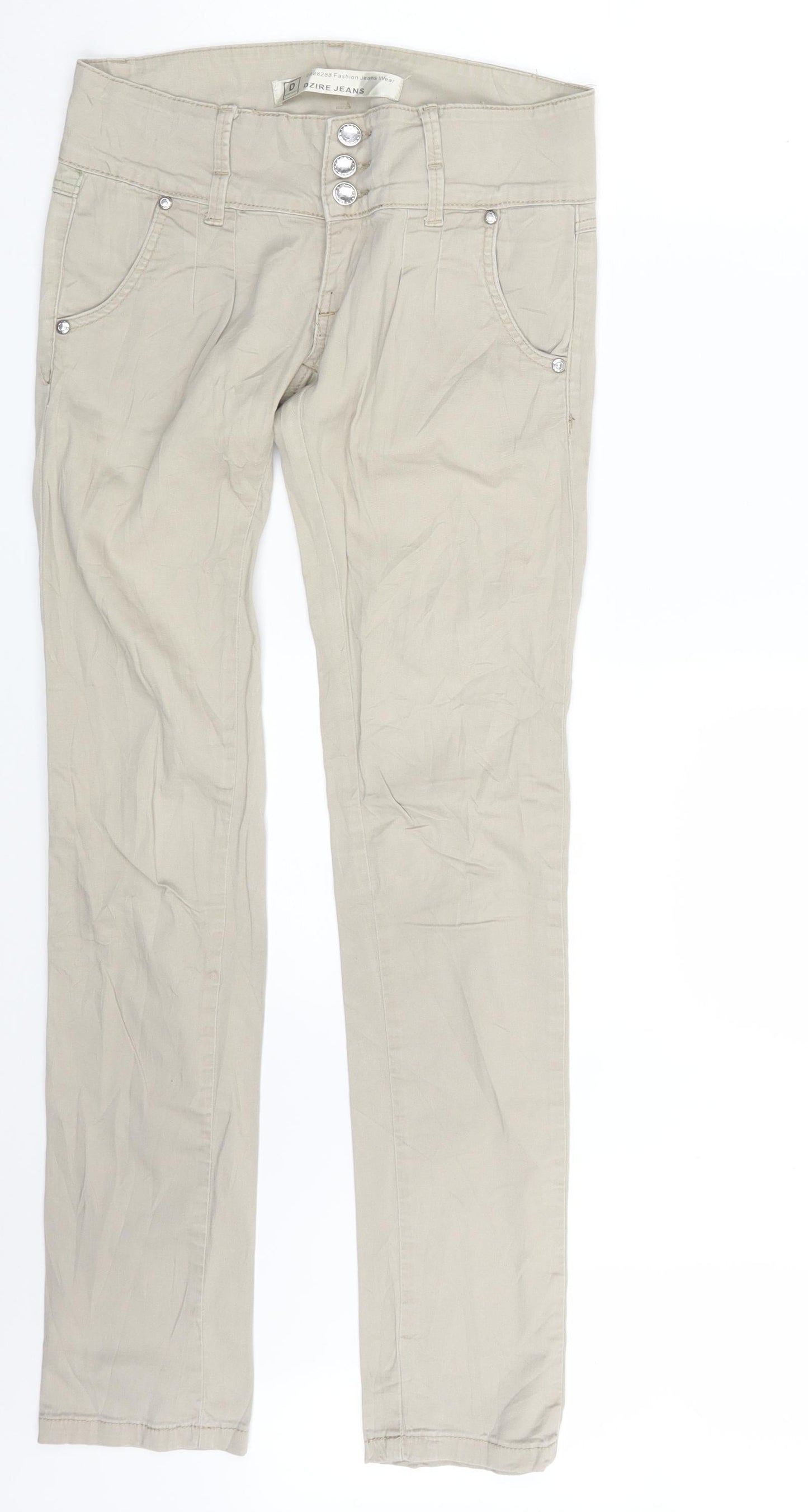 Dzire Jeans Womens Beige  Denim Skinny Jeans Size 30 in L31 in