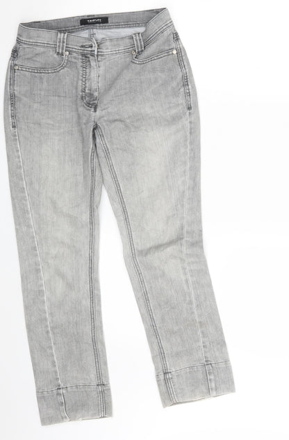 Taifun Womens Grey  Denim Cropped Jeans Size 28 in L25 in