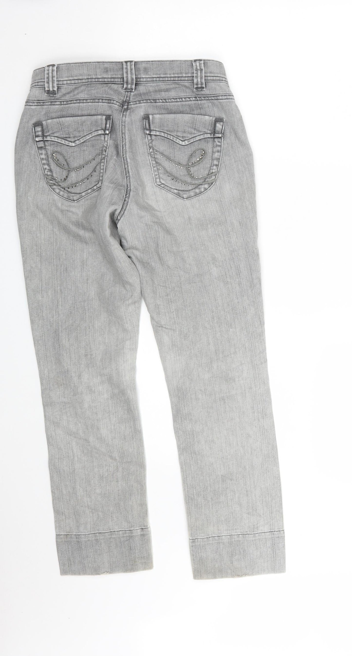 Taifun Womens Grey  Denim Cropped Jeans Size 28 in L25 in