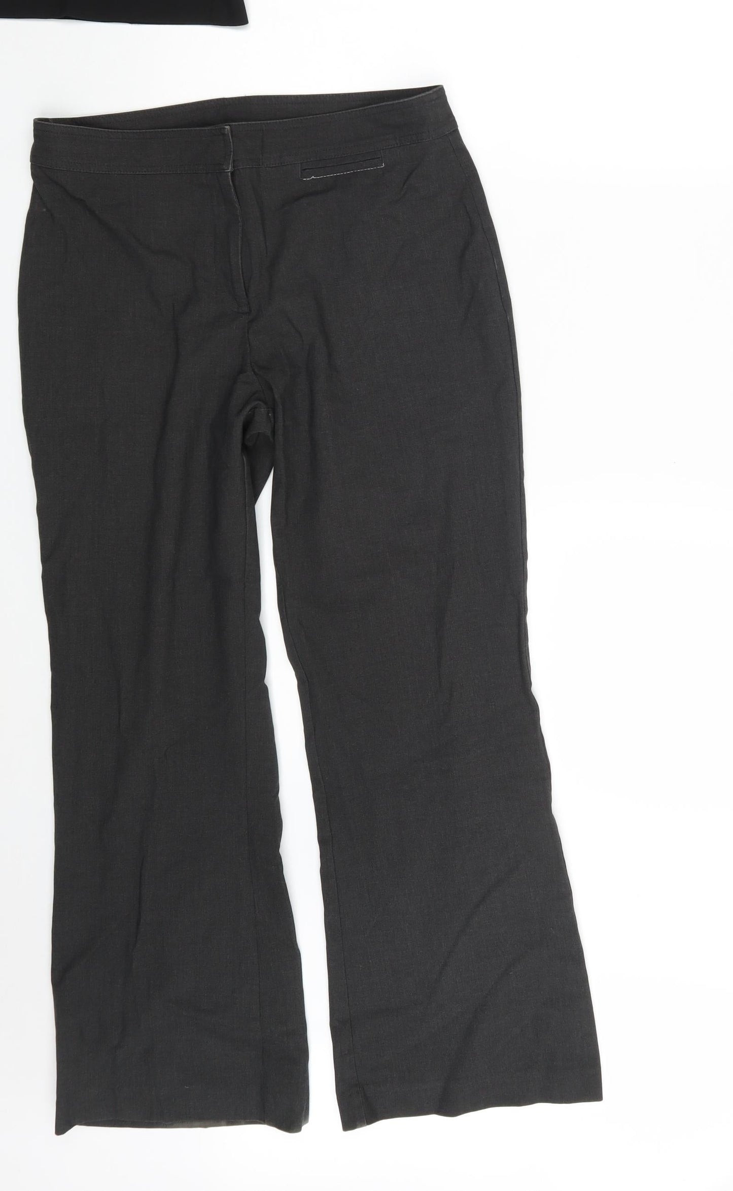 Womens UK Size 30 in Trutex Regular Fit Dress Pants Black Trousers