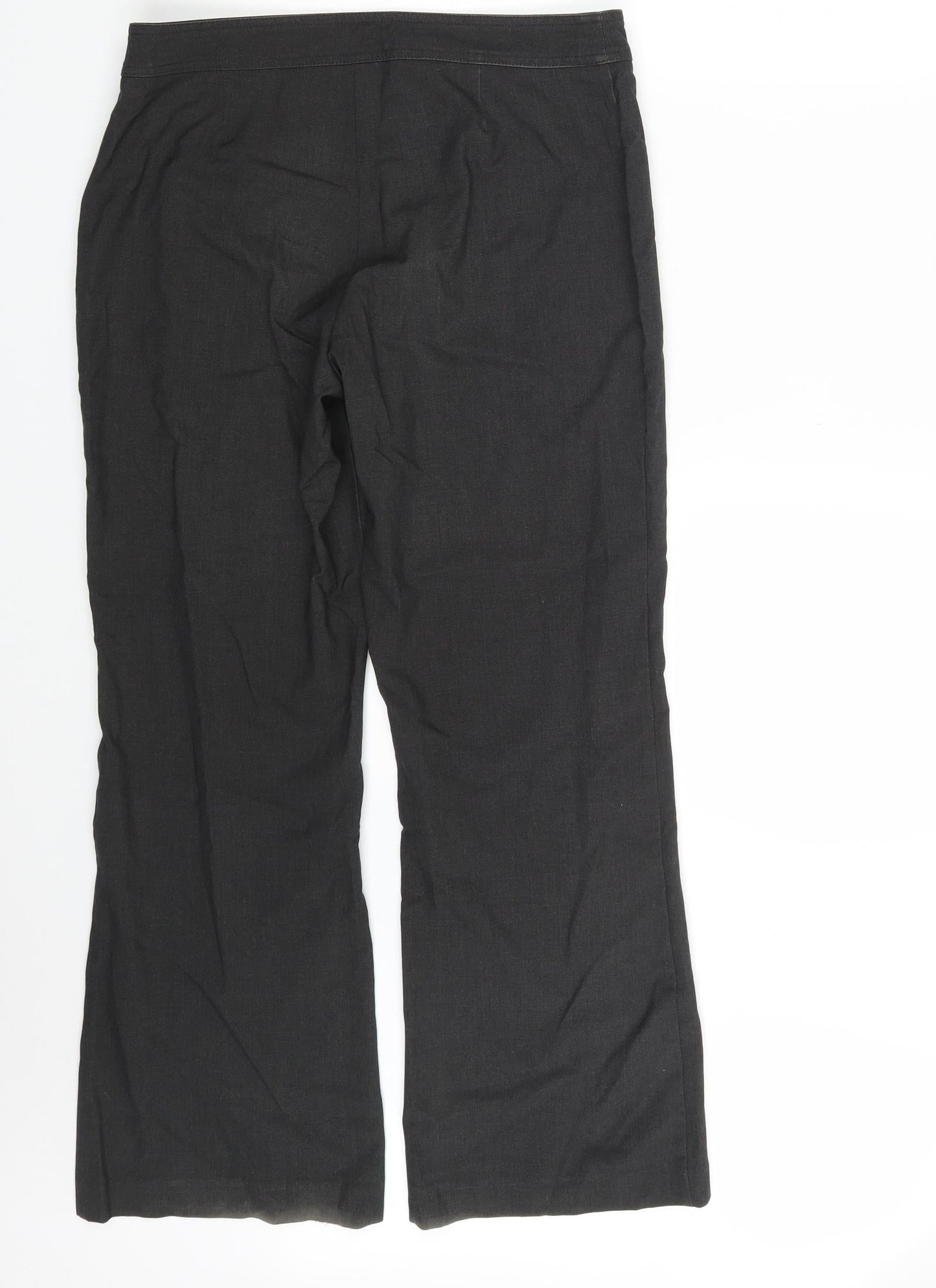 Womens UK Size 30 in Trutex Regular Fit Dress Pants Black Trousers