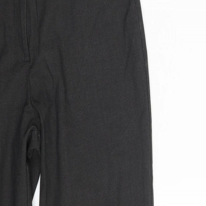 Womens UK Size 30 in Trutex Regular Fit Dress Pants Black Trousers
