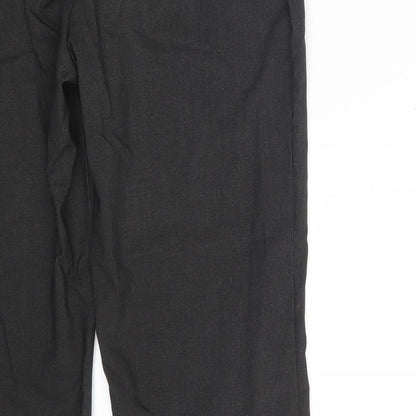 Womens UK Size 30 in Trutex Regular Fit Dress Pants Black Trousers