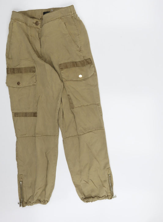 River Island Womens Brown   Carrot Trousers Size 6 L26 in