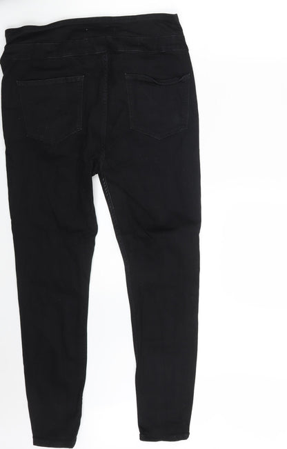 Very Womens Black  Denim Skinny Jeans Size 14 L26 in