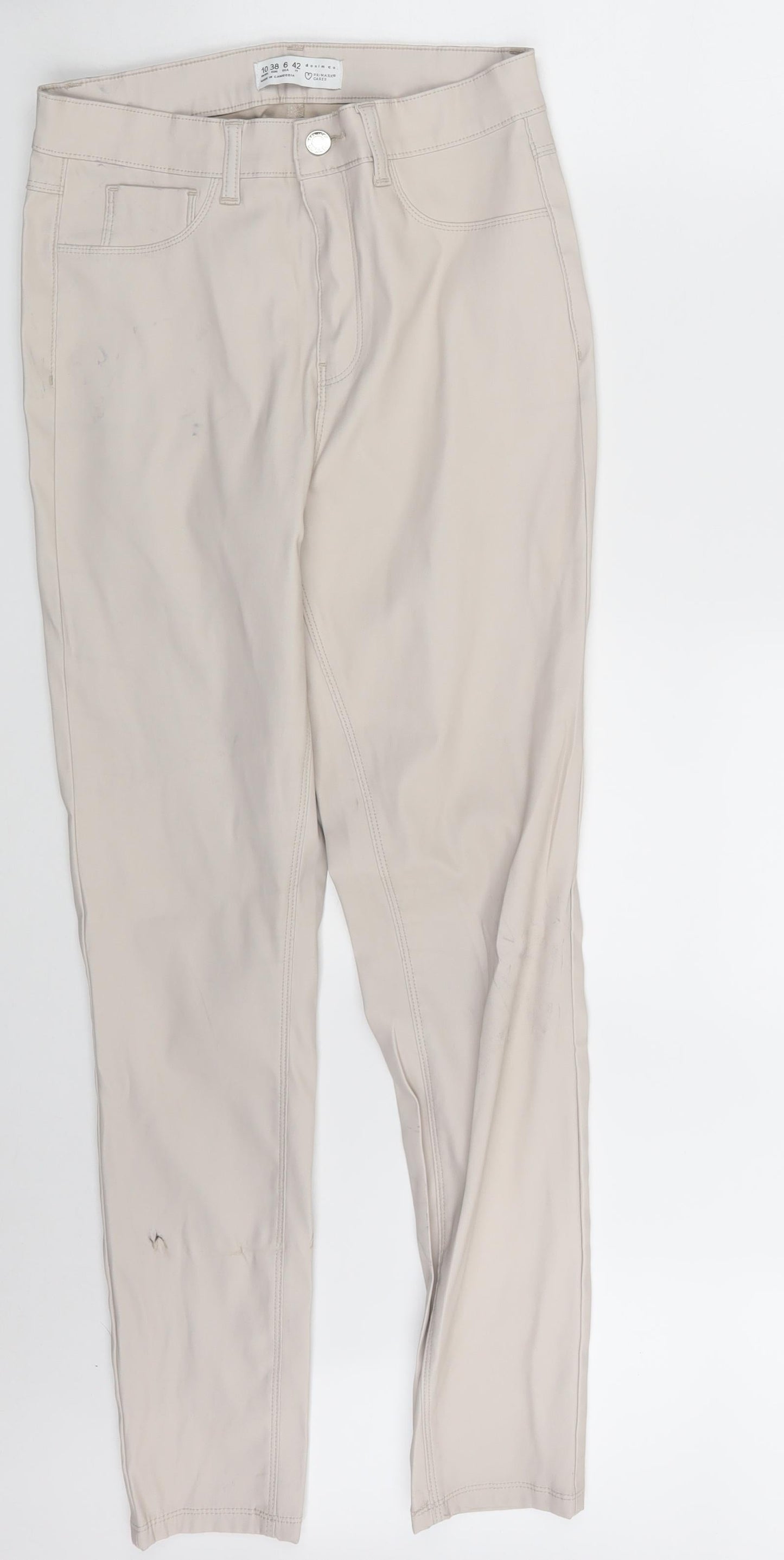 Primark Womens Pink  Denim Jegging Jeans Size 10 L29 in