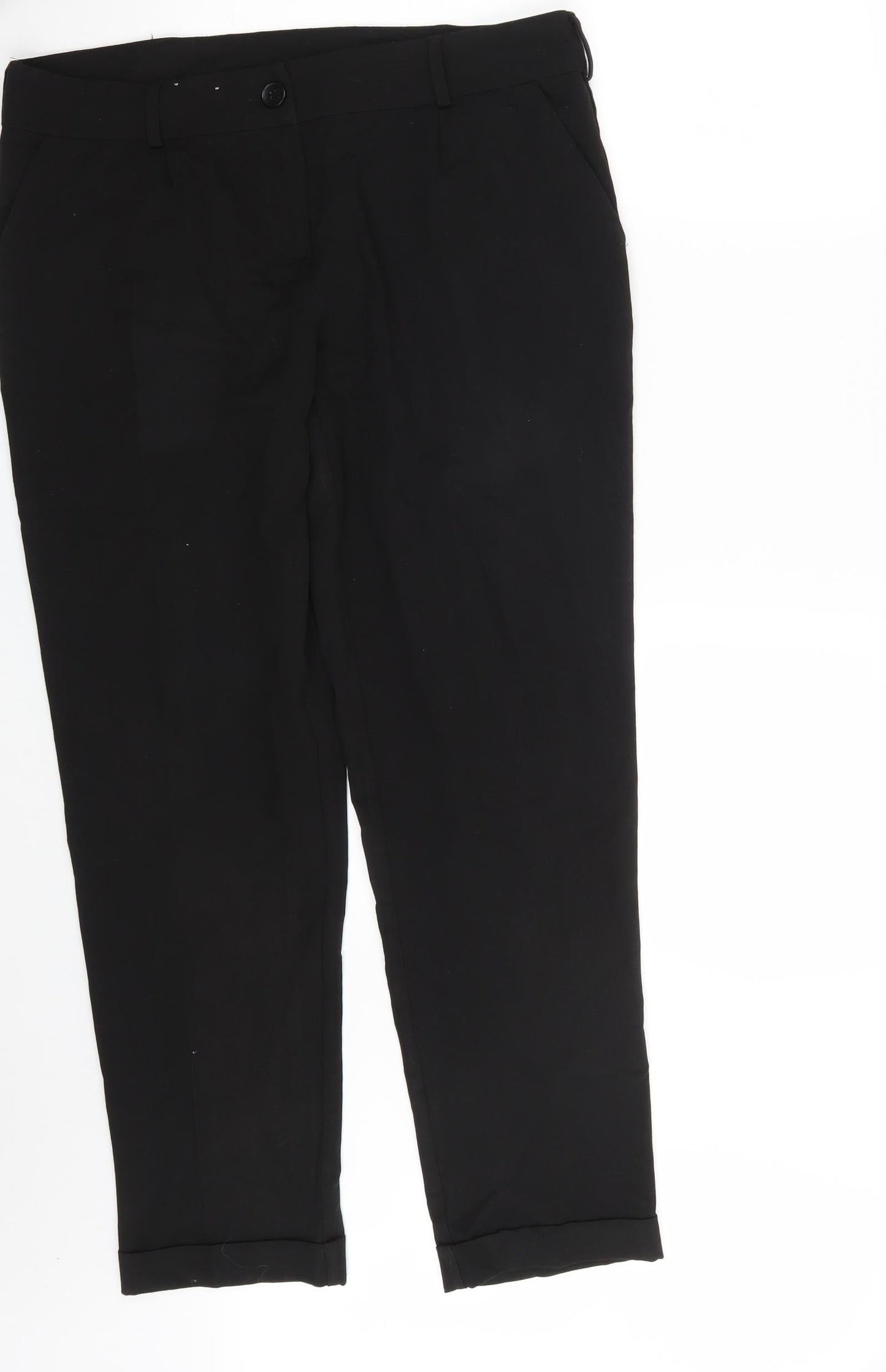Womens UK Size 14 New Look Regular Fit  Black Trousers