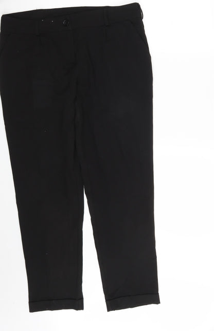 Womens UK Size 14 New Look Regular Fit  Black Trousers