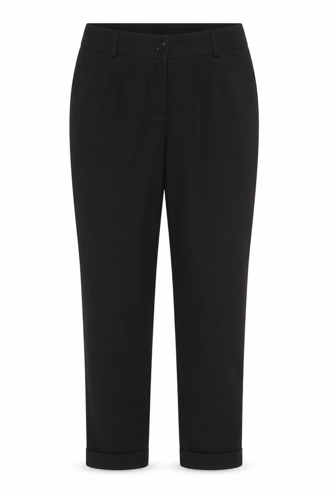 Front view of New Look women’s black trousers, size UK 14, 29-inch leg