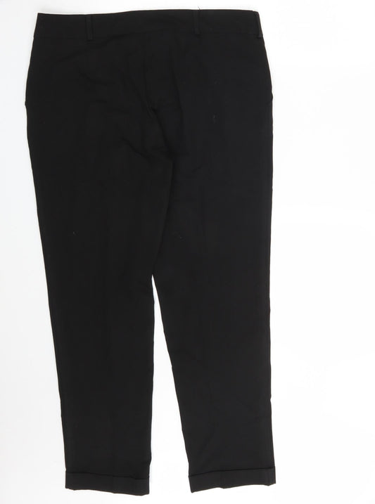 Womens UK Size 14 New Look Regular Fit  Black Trousers