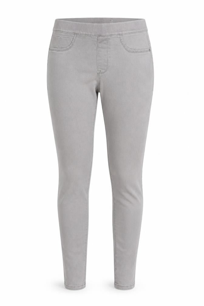 Front view of Denim Co. women’s grey denim jegging jeans, size UK 8, 28-inch leg