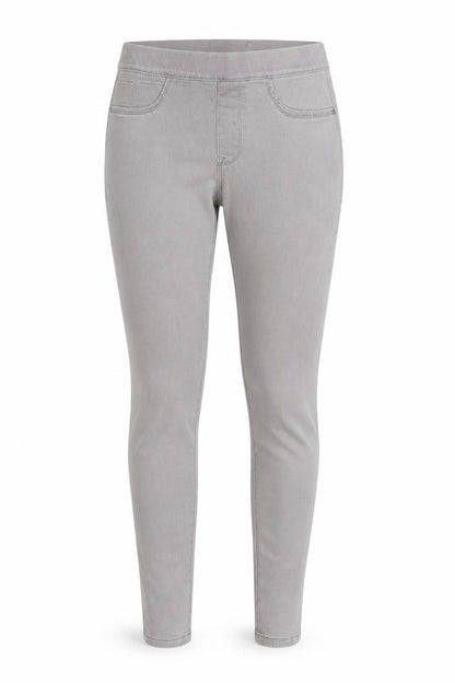 Front view of Denim Co. women’s grey denim jegging jeans, size UK 8, 28-inch leg