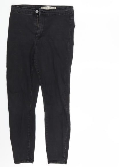 Denim Co.  Womens Black  Denim Jegging Jeans Size 10 L26 in