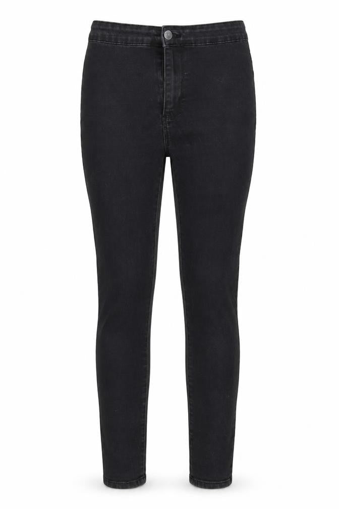 Front view of Denim Co. women’s black denim jegging jeans, size UK 10, 26-inch leg