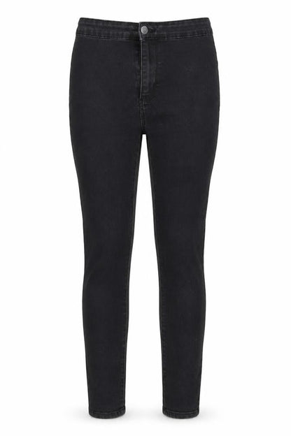 Front view of Denim Co. women’s black denim jegging jeans, size UK 10, 26-inch leg