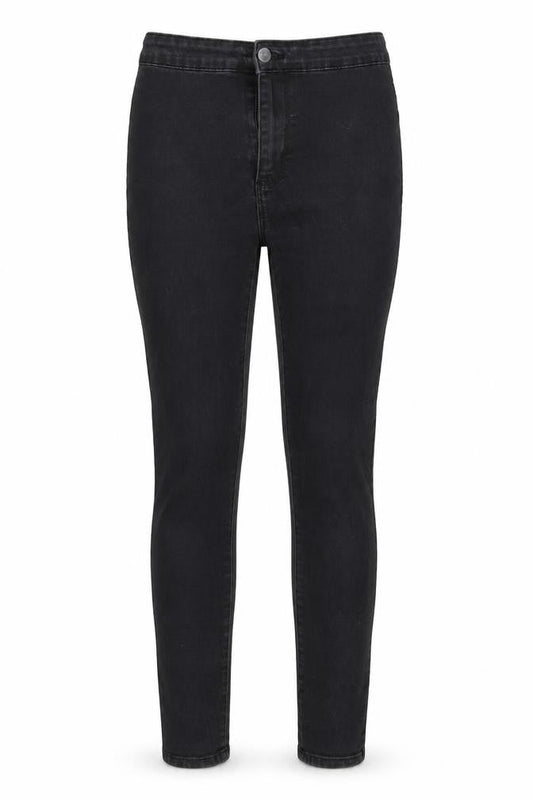 Front view of Denim Co. women’s black denim jegging jeans, size UK 10, 26-inch leg