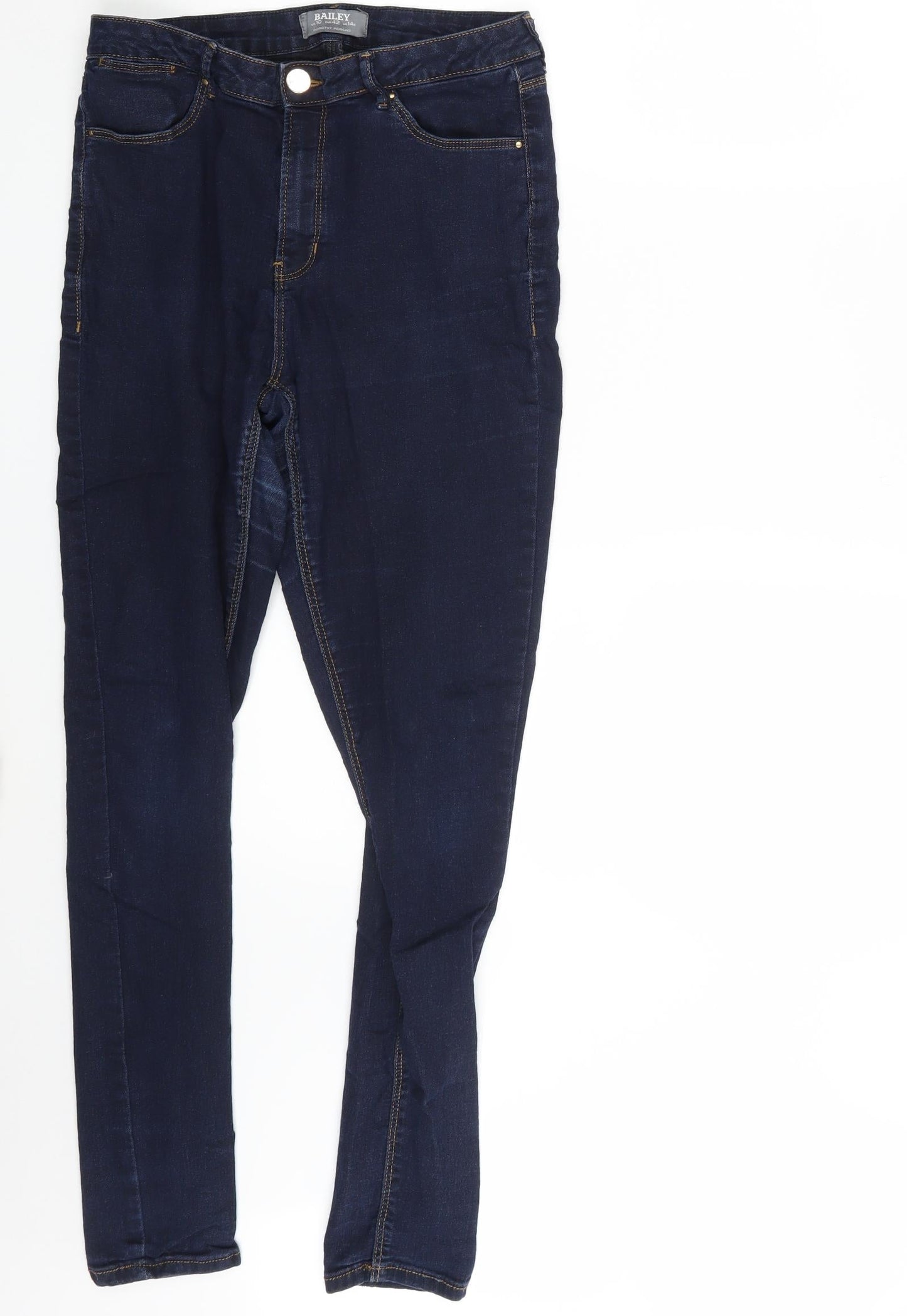 Dorothy Perkins Womens Blue  Denim Skinny Jeans Size 10 L30 in