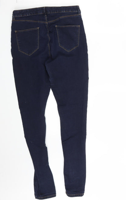 Dorothy Perkins Womens Blue  Denim Skinny Jeans Size 10 L30 in