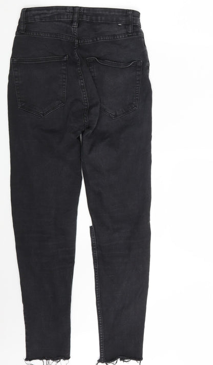 157 Womens Black  Denim Skinny Jeans Size S L28 in