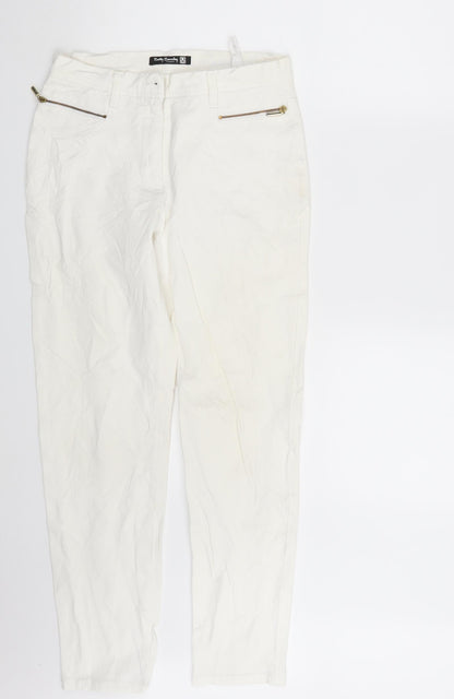 Betty Barclay Womens Ivory  Denim Skinny Jeans Size 10 L28 in