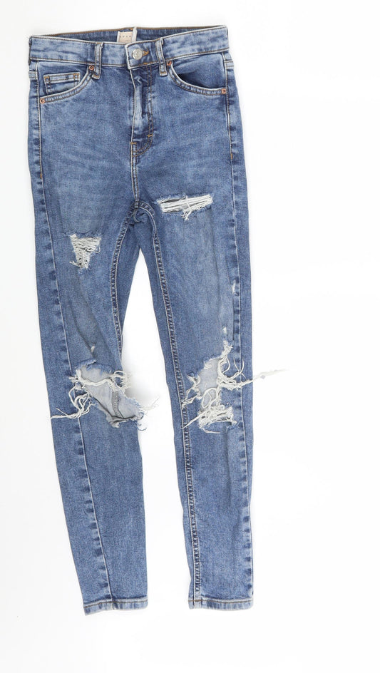 Topshop Womens Blue  Denim Skinny Jeans Size 24 in L30 in