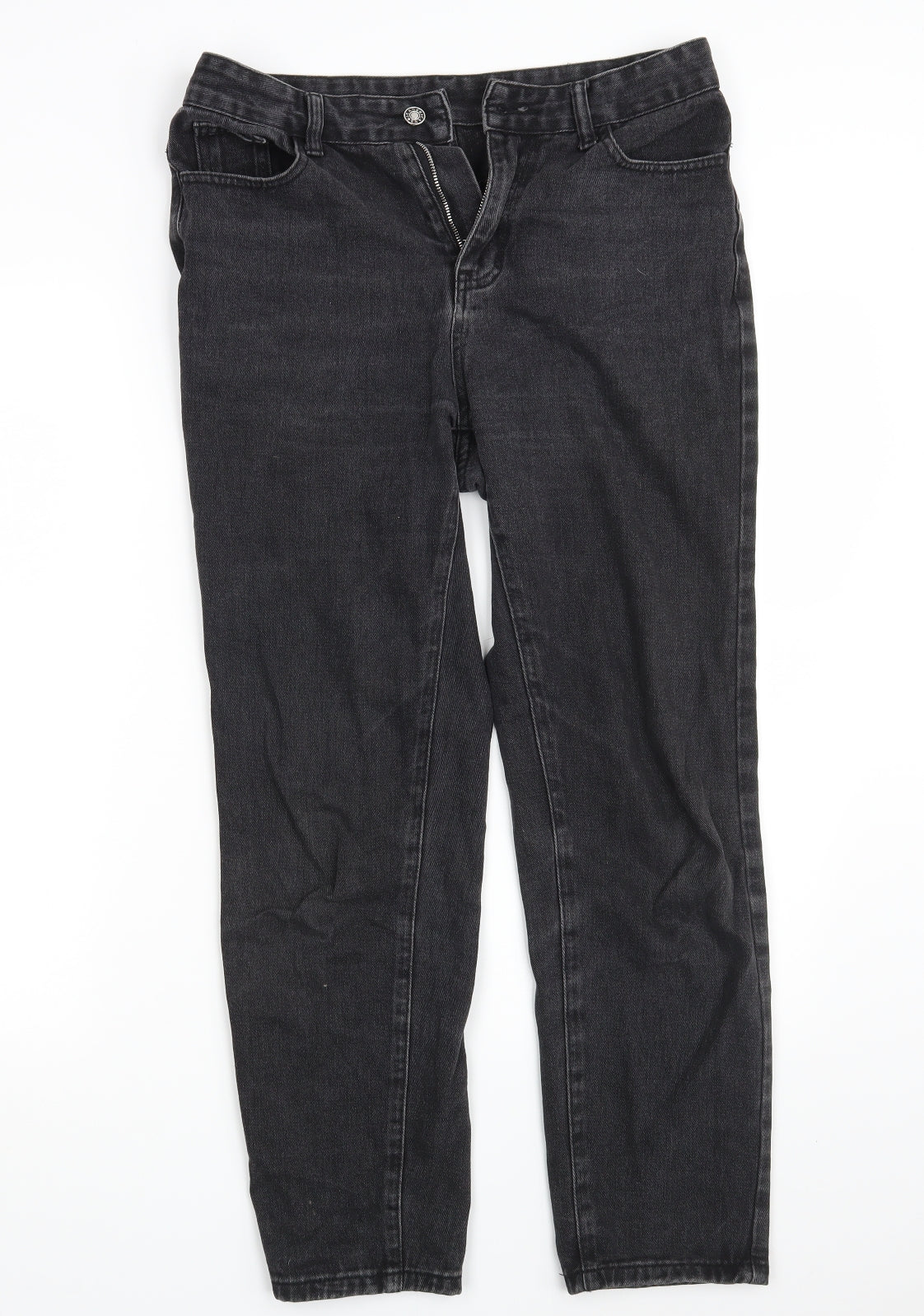 SheIn Womens Black  Denim Straight Jeans Size M L27 in