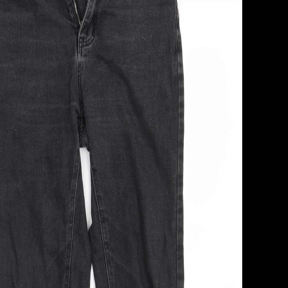 SheIn Womens Black  Denim Straight Jeans Size M L27 in