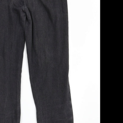 SheIn Womens Black  Denim Straight Jeans Size M L27 in