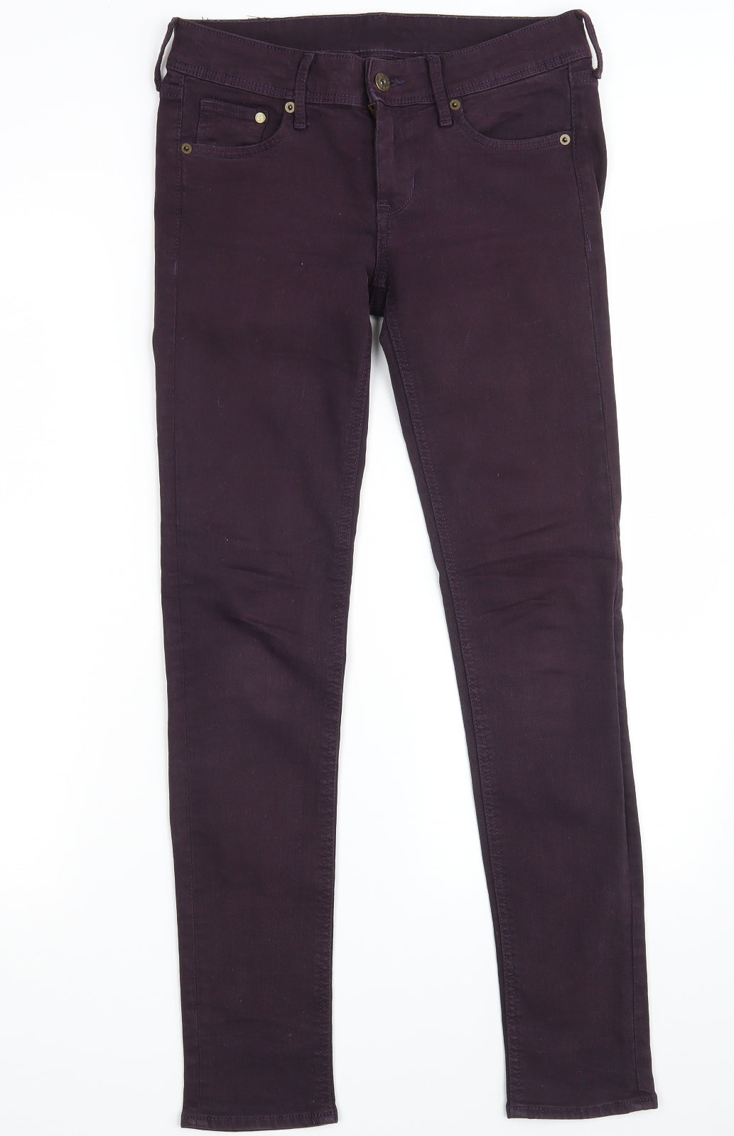 Womens UK Size 27 in H&M Slim Fit Skinny Purple Jeans