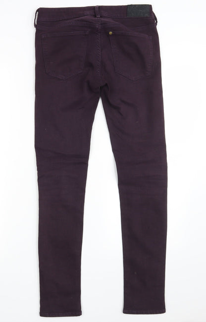 Womens UK Size 27 in H&M Slim Fit Skinny Purple Jeans