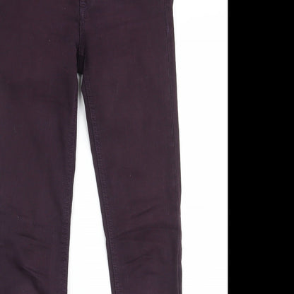 Womens UK Size 27 in H&M Slim Fit Skinny Purple Jeans