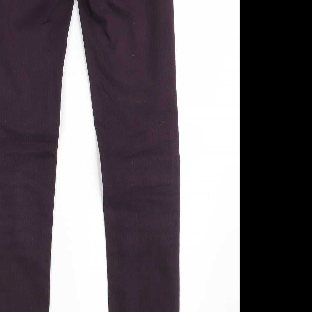 Womens UK Size 27 in H&M Slim Fit Skinny Purple Jeans