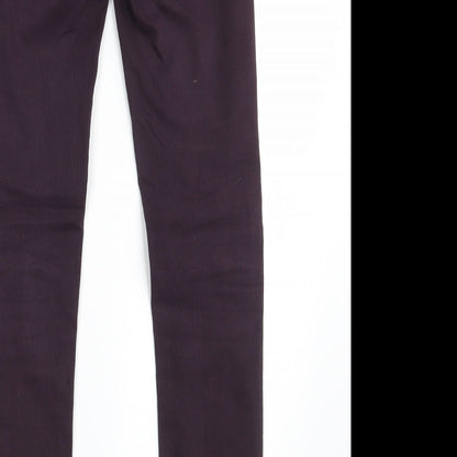 Womens UK Size 27 in H&M Slim Fit Skinny Purple Jeans